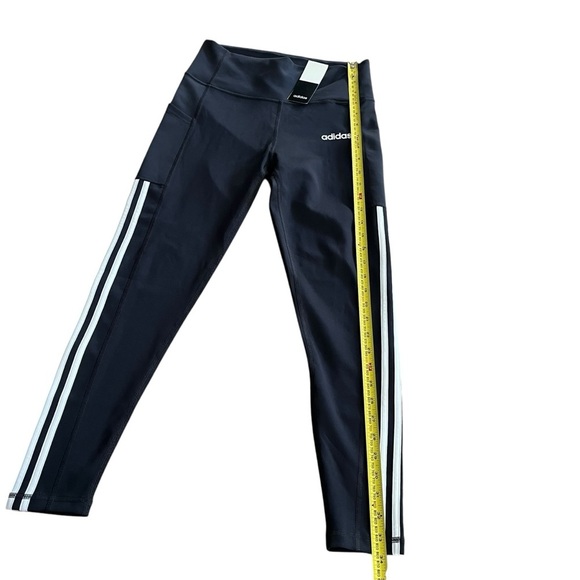 NWT adidas workout Athleisure leggings side stripes women size medium high rise - Picture 5 of 12